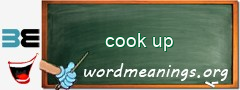 WordMeaning blackboard for cook up